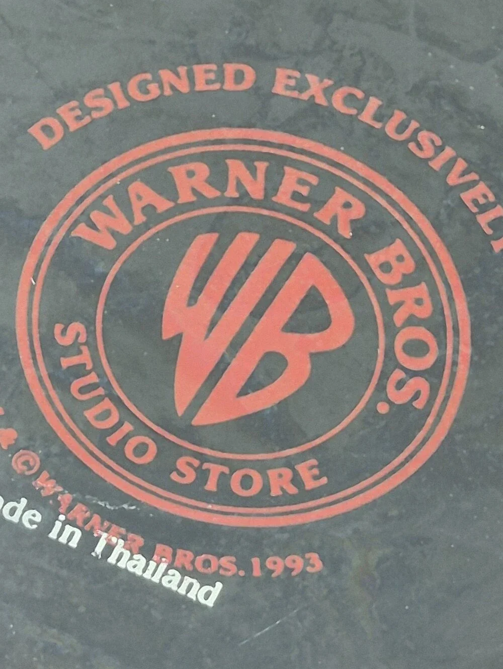 Warner Bros. Studio Store Bugs Bunny WB Los Angeles Black Ceramic Mug vtg 1993